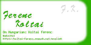 ferenc koltai business card